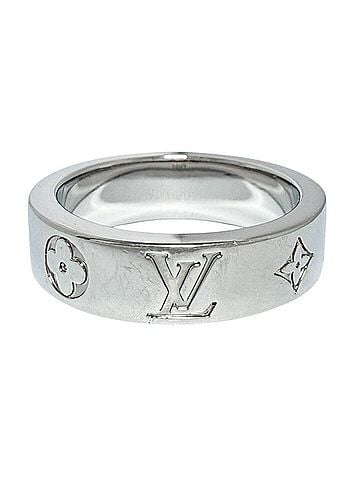 Louis Vuitton Louis Vuitton Men's Mosaic Thin Ring (S), Silver (view 1)