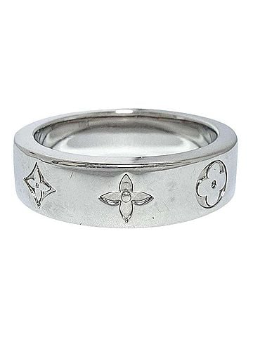 Louis Vuitton Louis Vuitton Men's Mosaic Thin Ring (S), Silver (view 2)