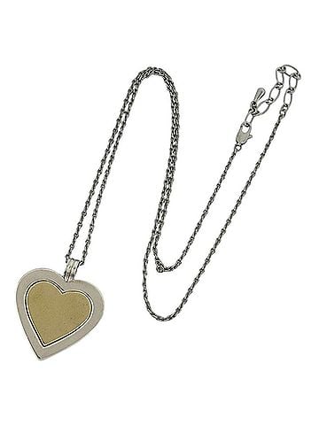 Tiffany & Co. Tiffany & Co. pendant necklace, heart design, gold, with aftermarket metal chain. (view 2)