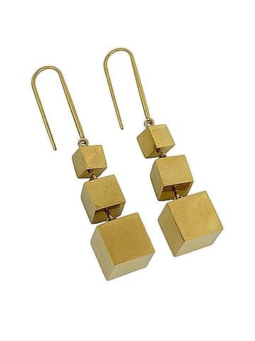 Céline Celine Women's Hook Drop Earrings Cube Square Phoebe (view 1)