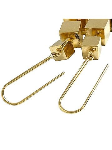 Céline Celine Women's Hook Drop Earrings Cube Square Phoebe (view 2)