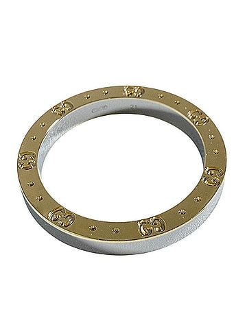 Gucci Gucci Men's Icon Ring, 18K Gold and Steel Combination (view 1)
