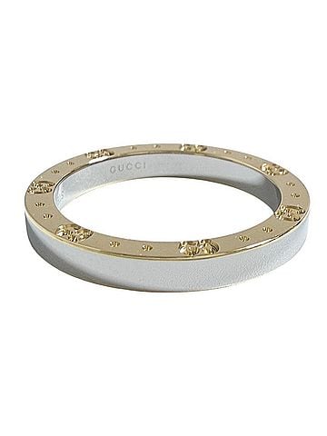 Gucci Gucci Men's Icon Ring, 18K Gold and Steel Combination (view 2)