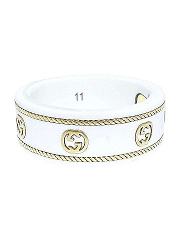 Gucci Gucci unisex interlocking G ring, 18K gold, pinky ring. (view 2)