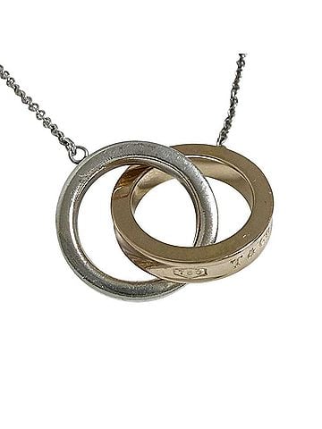 Tiffany & Co. Tiffany & Co. Interlocking Circle Pendant Necklace, 18K 925 (view 1)