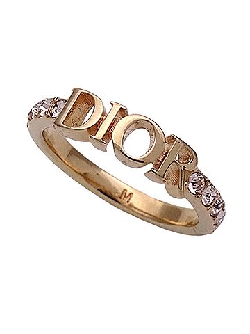 Christian Dior Christian Dior Dior ring for women, brand name ring, metal and crystal, Revolution, pink gold, size M, approx. 1 (view 2)