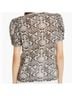 A.L.C. Snake Print Black White Short Sleeve Blouse Size L - photo 3