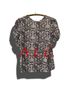 A.L.C. Snake Print Black White Short Sleeve Blouse Size L - photo 4