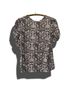 A.L.C. Snake Print Black White Short Sleeve Blouse Size L - photo 8