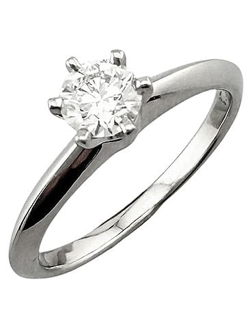Tiffany & Co. Tiffany & Co. Solitaire Ring, Platinum 950, 0.31ct Diamond, Women's Ring. (view 1)