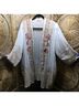 Johnny Was 100% Rayon Floral Ivory Kimono Size S - photo 6