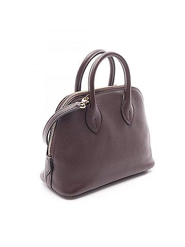 Hermès Hermes Bolide 1923 Mini 2-Way Handbag, Leather, Evercolor, Women's, Brown/Pink Tones (view 2)