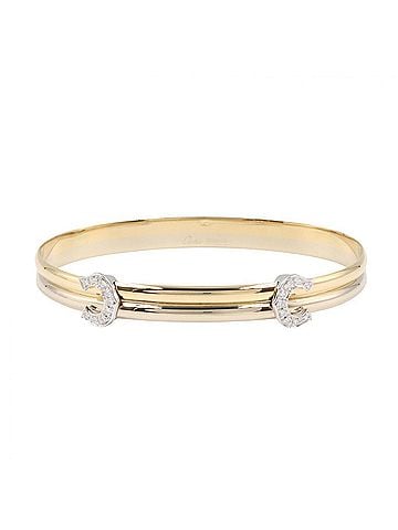 Cartier Cartier 2C Diamond Bracelet - 18K Yellow Gold / White Women's Tone Silver Clear (view 1)