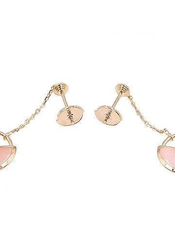 Cartier Cartier Amulet Diamond Opal Earrings, 18K Pink Gold (PG), Diamond, Opal, Women's, Tone, Clear B8301231 (view 2)