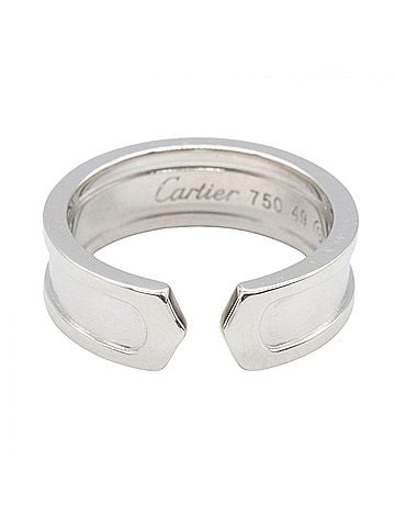 Cartier Cartier C2 Small Ring, 18K White Gold (18KWG), Women's, Silver Tone (view 2)