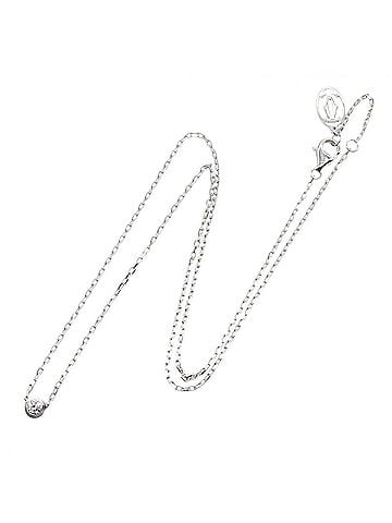 Cartier Cartier d'Amour SM Necklace, 18K White Gold (18KWG), Diamond, Women's, Silver/Clear Tone (view 2)