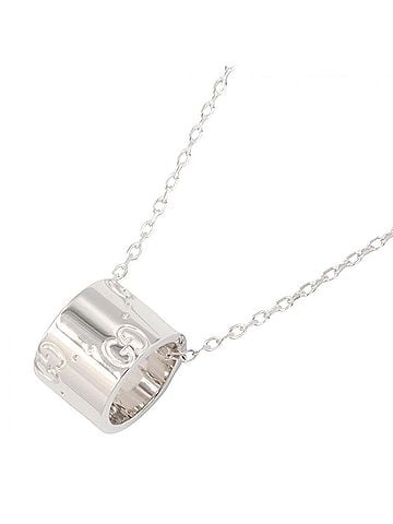 Gucci Gucci Icon Necklace, 18K White Gold (18KWG), Silver Tone, for Men and Women. (view 1)