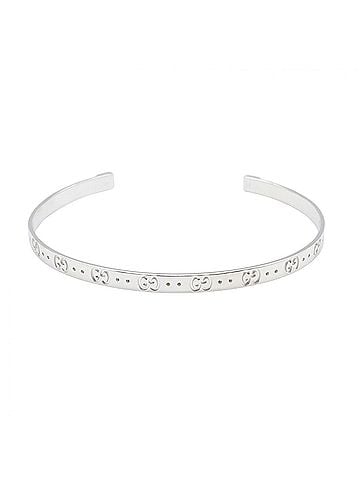 Gucci Gucci Icon Bracelet, 18K White Gold (WG), Silver Tone, for Men and Women. (view 1)