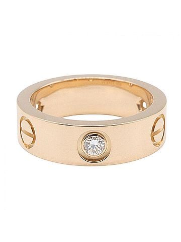 Cartier Cartier Love Ring 3PD - 18K Pink Gold (PG) Diamond Women's Tone Clear B4032400 (view 2)