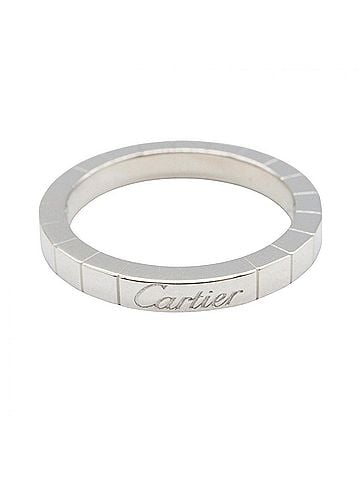Cartier Cartier Lanieres Ring, 18K White Gold (18KWG), Men's/Women's, Silver Tone (view 2)