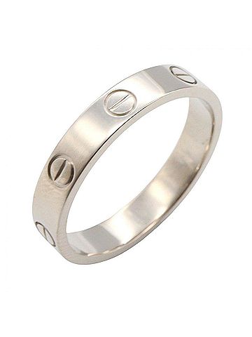 Cartier Cartier Mini Love Ring, 18K White Gold (18KWG), Silver Tone, for Men and Women. (view 1)
