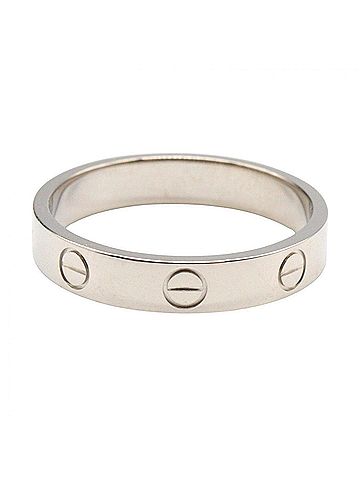 Cartier Cartier Mini Love Ring, 18K White Gold (18KWG), Silver Tone, for Men and Women. (view 2)