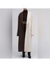 Ronny Kobo Brown White Coat Size S - photo 3
