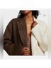 Ronny Kobo Brown White Coat Size S - photo 11