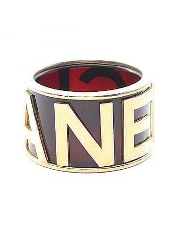 Chanel Chanel Bangle Accessory, Gold Plated (GP), Women's, Gold/Black Tones (view 2)