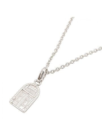 Chanel Chanel CHANEL Door Motif Necklace, 18KWG (White Gold) Silver Tone, for Men and Women (view 1)