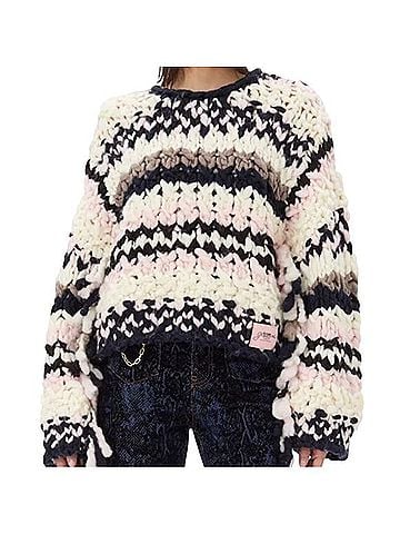 Ganni Striped Chunky Pullover Sweater (view 1)