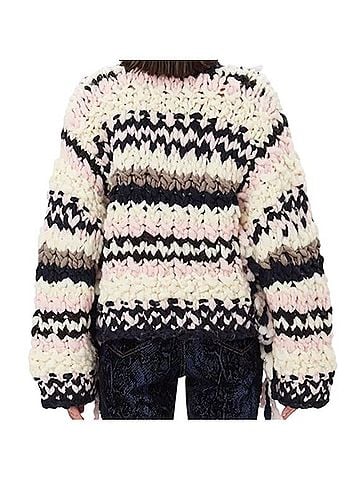 Ganni Striped Chunky Pullover Sweater (view 2)