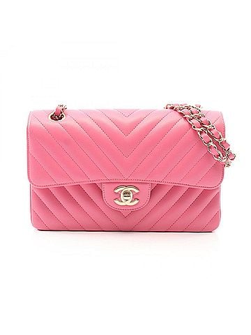 Chanel Chanel Chevron V-stitch Shoulder Bag/Handbag, Lambskin Leather, Women's, Pink (A01113) (view 1)