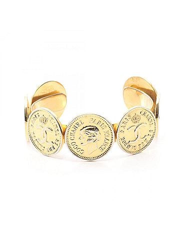 Chanel Chanel Coco Mark Coin Bangle Accessory, Gold Plated (GP), Women's, Tone (view 1)