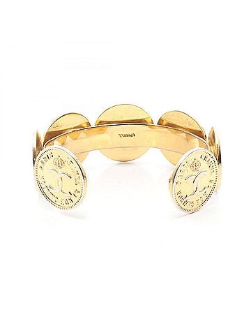 Chanel Chanel Coco Mark Coin Bangle Accessory, Gold Plated (GP), Women's, Tone (view 2)