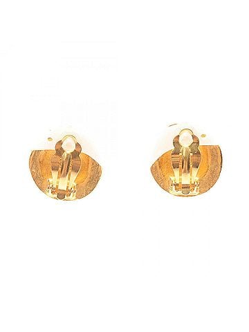Chanel Chanel Coco Mark Earrings, Gold Plated (GP), Women's, Tone (view 2)