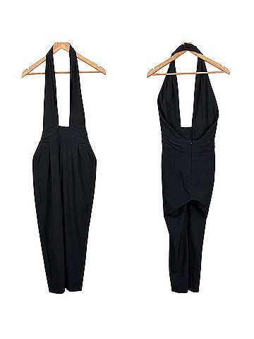 Milly Milly Gabardine Halter Jumpsuit (view 2)