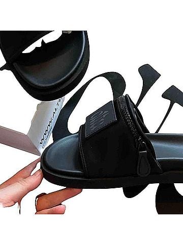 Altuzarra Silk Logo Slides Sandals (view 2)