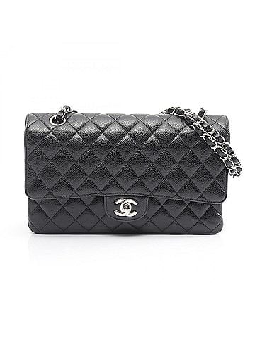Chanel Chanel Matelassé Double Flap Shoulder Bag/Handbag, Caviar Leather (Grained Calfskin), Women's, Black, A01112 (view 1)