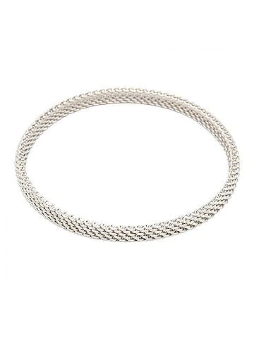 Tiffany & Co. Tiffany & Co. Somerset Bangle, 18K White Gold (18KWG), Silver Tone, for Men and Women (view 2)