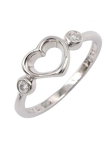 Tiffany & Co. Tiffany & Co. Open Heart 2PD Ring - Platinum (Pt950) Diamond Women's Silver/Clear Tone (view 1)