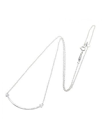 Tiffany & Co. Tiffany & Co. T Smile Small Necklace, 18K White Gold (WG), Women's, Silver Tone (view 2)