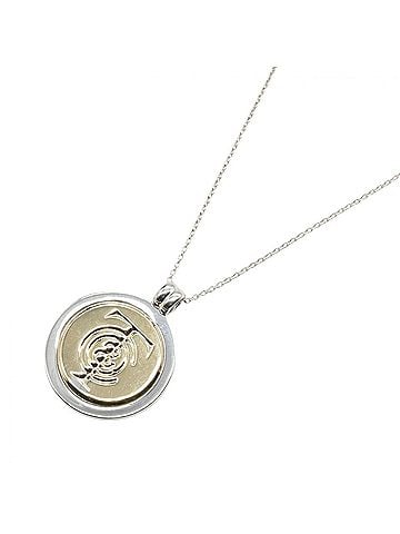 Tiffany & Co. Tiffany & Co. T&C Coin Necklace, Sterling Silver 925, 18K Yellow Gold, Women's, Gold Tone, Tone (view 1)