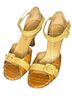 Anyi Lu 100% Leather Brown Tan Heels Size EU 39 1/2 - photo 1