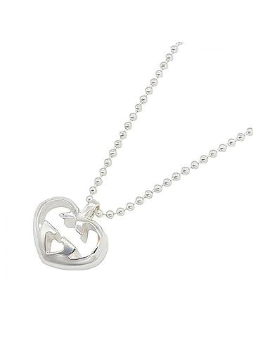 Gucci Gucci Heart Interlocking G Necklace, Sterling Silver 925, Tone, for Men and Women (view 1)