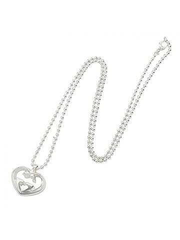 Gucci Gucci Heart Interlocking G Necklace, Sterling Silver 925, Tone, for Men and Women (view 2)