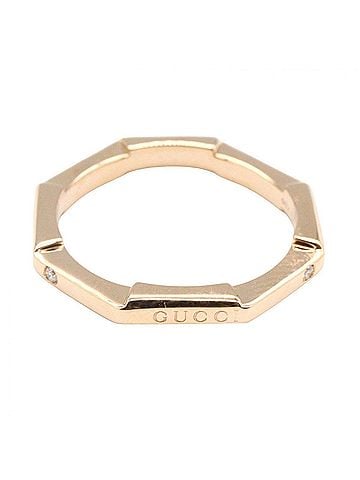 Gucci Gucci Two Loves Ring, Diamond 18KPG (Pink Gold), Women's, Gold Tone, Clear Tone (view 2)