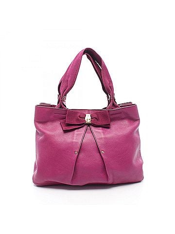 Salvatore Ferragamo Salvatore Ferragamo Vara Ribbon Tote Bag Handbag Leather Women's Purple 21 B665 (view 1)