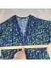 Miraclesuit 100% Polyester Print Green Blue Swimsuit Cover Up Size M - photo 6