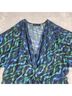 Miraclesuit 100% Polyester Print Green Blue Swimsuit Cover Up Size M - photo 4